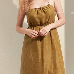 Banana Republic Ramie Gathered Maxi Dress